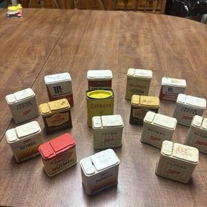 16 Vintage Spice Containers Frenches‎ Durkee Coleman For Decor Only See Photos